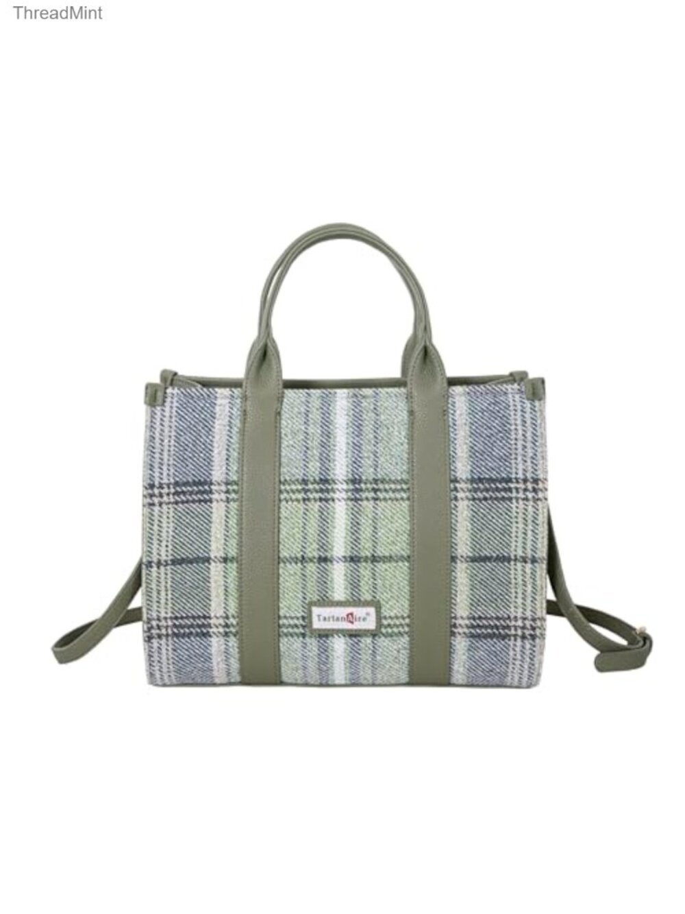 Plaid Tote Bag Women Top Handle Satchel Shoulder Crossbody Work Travel Purse